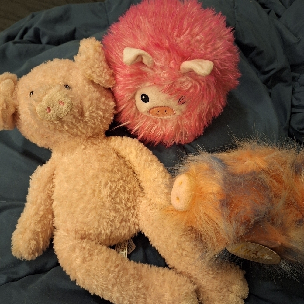 Aurora Kellytoy Plush Pig Stuffed Animals Lot of Three